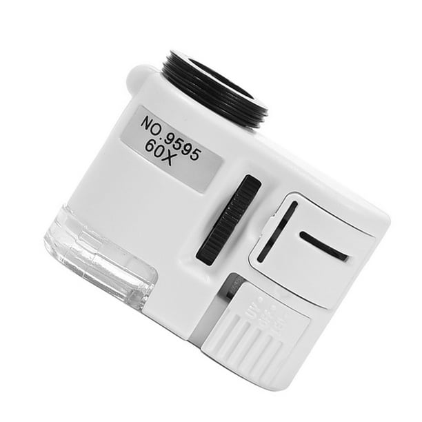 White Mini Magnifier with LED Lighting Microscope Jewelry Identification Zoom Microscope Portable High Power Mirror White Mini Magnifier with LED Lighting Microscope Jewelry Identification Zoom Microscope Portable High Power Mirror